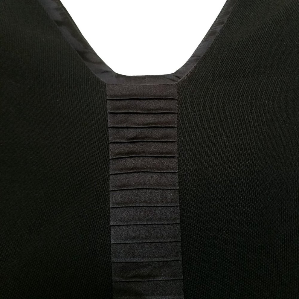 VERSACE | Wool Silk Sheath Midi Dress Black Small - Picture 6 of 12